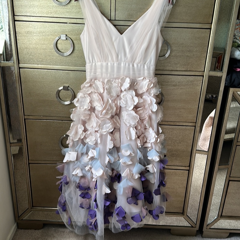 Designer 3D Petal Tulle Gown - Picture 8 of 8